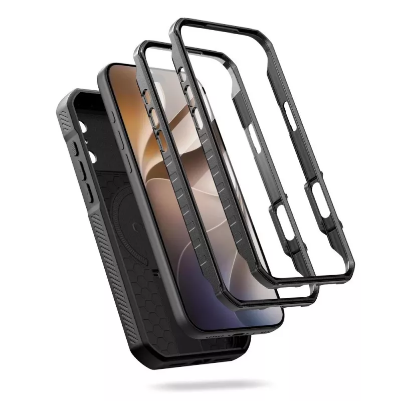 TECH-PROTECT Kevlar MagSafe Case in set da 2 per iPhone 17 Pro Max / 18 Pro Max - nero