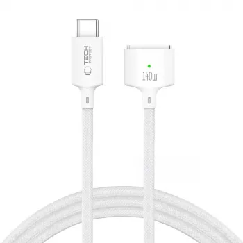 TECH-PROTECT MMC01 Ultraboost Cavo magnetico per MacBook USB-C a MagSafe 3 140W 300cm bianco