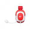 HAV H2002d Cuffie gaming con filo con driver da 50 mm, LED RGB, microfono con isolamento acustico, bianco/rosso