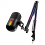 Rampage ARPEJ microfono a condensatore gaming su braccio, RGB, nero