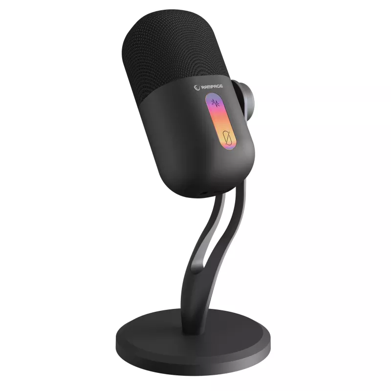 Rampage ARPEJ microfono a condensatore gaming su braccio, RGB, nero