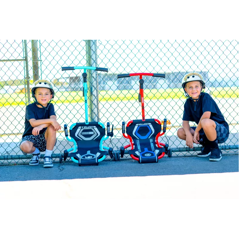 EzyRoller Drifter X Go-kart drift a propulsione gambe per bambini da 4-12+, rosso