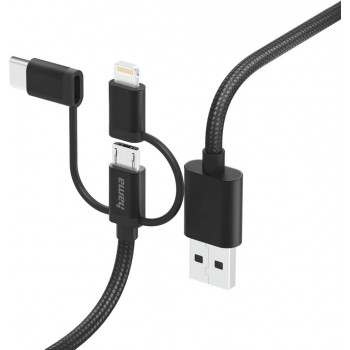 Hama 00201536, 1,5 m, USB A, USB C, USB 2.0, 480 Mbit/s, nero