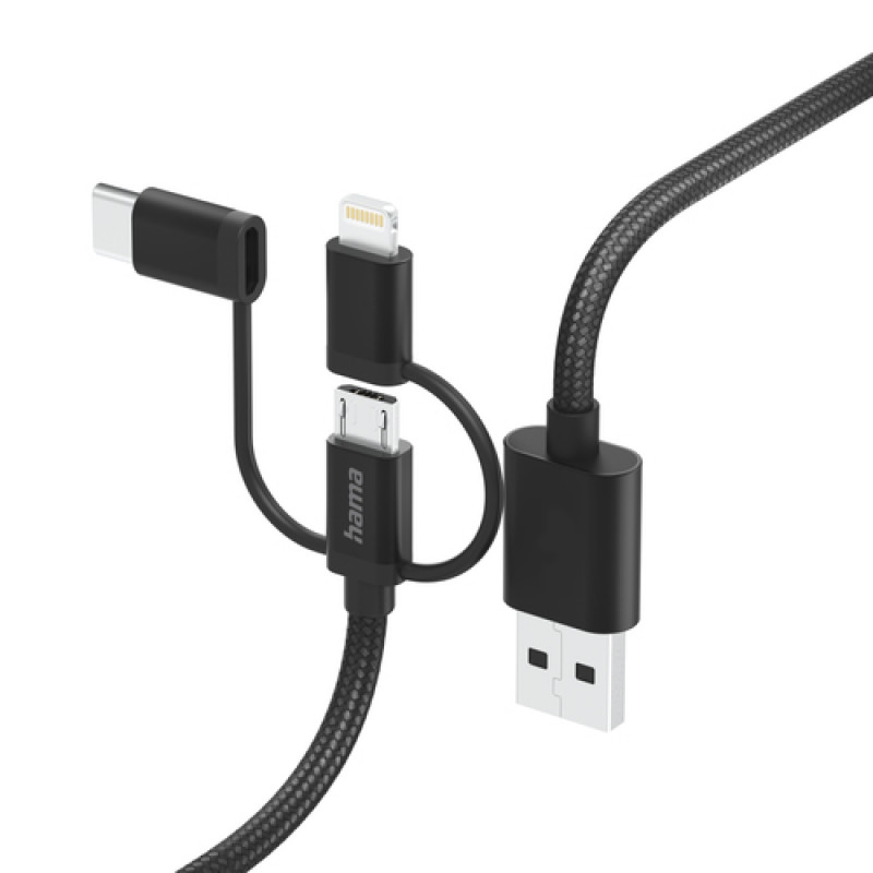 Hama 00201536, 1,5 m, USB A, USB C, USB 2.0, 480 Mbit/s, nero