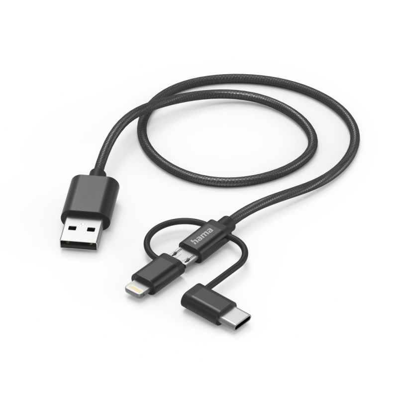Hama 00201536, 1,5 m, USB A, USB C, USB 2.0, 480 Mbit/s, nero