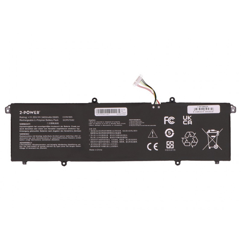 2-Power Pacco batteria principale Asus M1603QA - Batteria - 3.400 mAh (2P-0B200-03580000)
