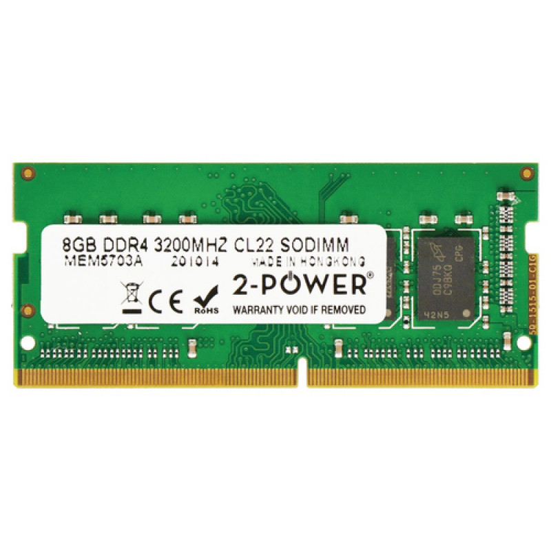 2-power 2P-01AG876 - 8 GB - 1 x 8 GB - DDR4 - 3200 MHz