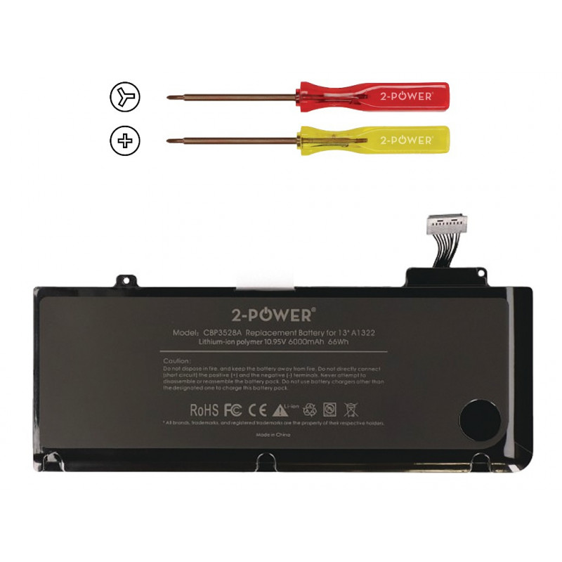 2-power 2P-A1322 - batteria ricaricabile - Apple MacBook Pro 13 A1278 - Mid 2009 (EMC2326)
