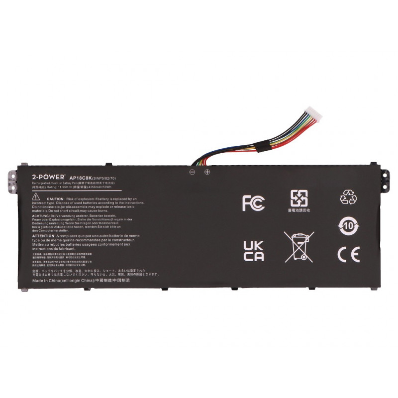 2-power batteria principale - batteria ricaricabile - 50 mAh (2P-AP18C8K)