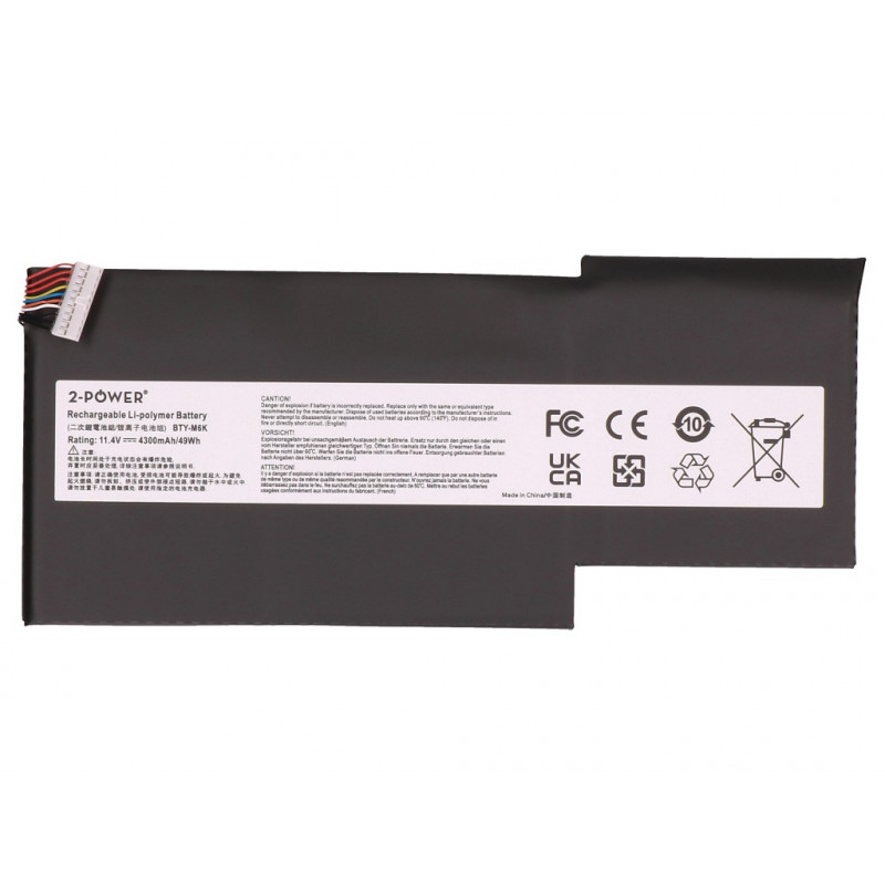 2-POWER batteria principale MSI GS63VR - batteria ricaricabile - 49 mAh