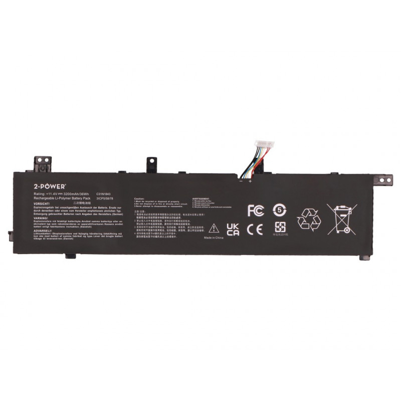2-power Hauptakku-Pack - batteria - 3.200 mAh (2P-C31N1843)