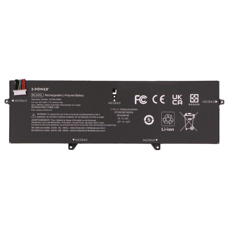 2-Power batteria principale HP EliteBook X360 1040 G5 - batteria - 52 mAh