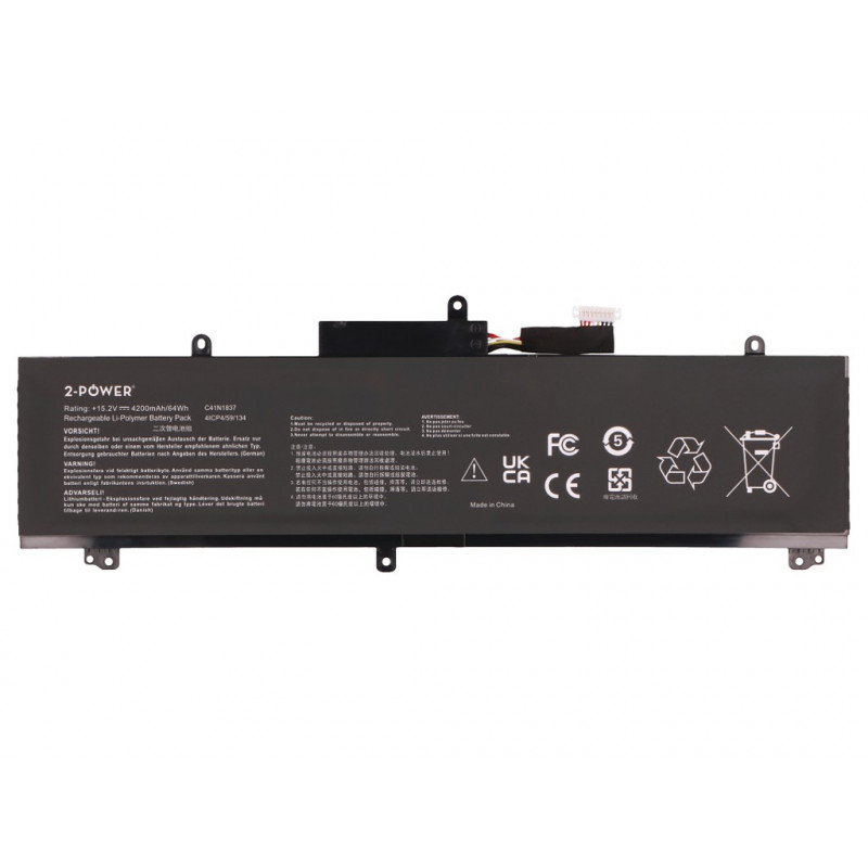 2-power Hauptakku-Pack Asus GA502DU - batteria - 64 mAh (2P-C41N1837)