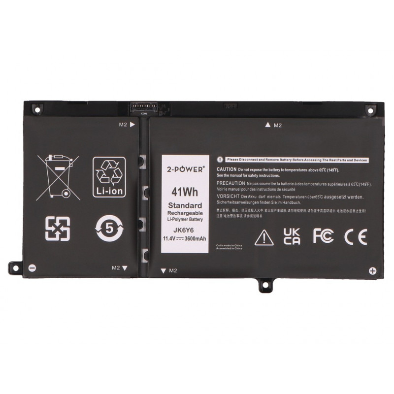 2-Power Hauptakku Dell Vostro 5502 - batteria - 41 Wh (2P-C5KG6)