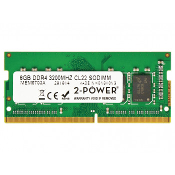 2-power 2P-KVR32S22S6/8 - 8 GB - 1 x 8 GB - DDR4 - 3200 MHz