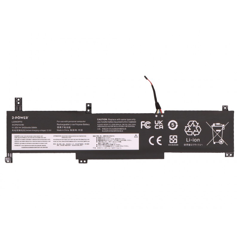 Batteria principale 2-Power per Lenovo IdeaPad 1-14JIL7 82LV - batteria - 3.400 mAh (2P-L20L3PF0)