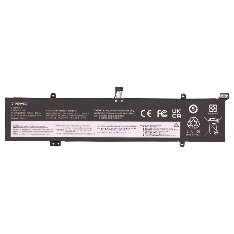 2-power batteria principale Lenovo YOGA C940-15IRH - batteria - 53 mAh (2P-L18D4PF1)