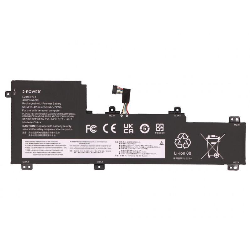 2-Power batteria principale Lenovo Yoga Slim 7 Pro 16ACH6 82QQ - batteria - 72 Wh (2P-L20L4PE1)