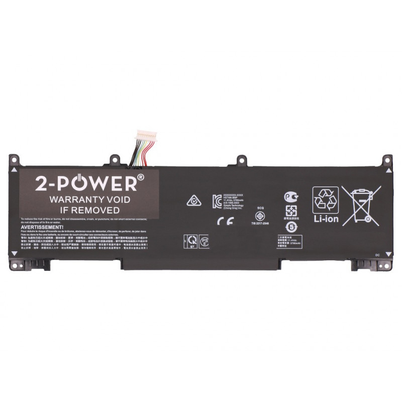 2-POWER batteria principale 11,4 V 3950 mAh