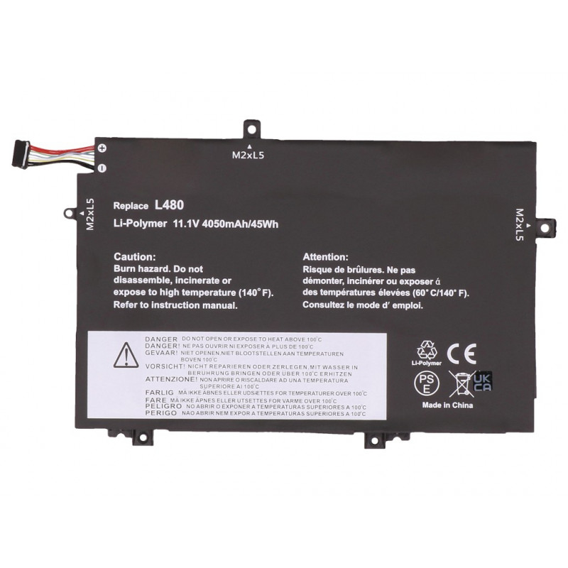 2-Power Batteria principale Lenovo ThinkPad L480 20LS - Batteria - 50 mAh (2P-SB10K97610)