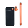 Verbatim 32418 Pocket SSD, 256 GB, USB Type-C, USB 3.2 Gen 2, 1000 MB/s, nero/arancione