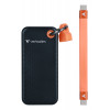 Verbatim 32418 Pocket SSD, 256 GB, USB Type-C, USB 3.2 Gen 2, 1000 MB/s, nero/arancione