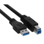 Kindermann 5773000012 - 2 m - USB A - USB B - USB 3.2 Gen 1 (3.1 Gen 1) - connettore maschio/connettore maschio - nero