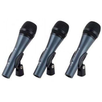 SENNHEISER 3ER-PACK E835, SET MICROFONI CON 3X E835, MICROFONO PER CANTO, DINAMICO, CARDIOIDE, INCLUSI SUPPORTI PER MICROFONO E CUSTODIE