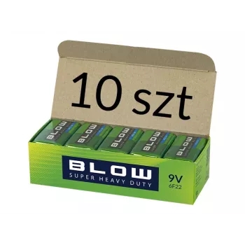 Batteria 9V 6F22 Super Heavy Duty 10 pezzi
