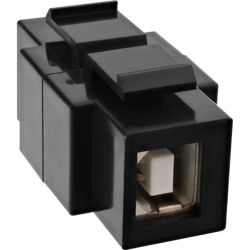 InLine inserto snap-in USB 2.0 - connettore femmina USB A / connettore femmina B - case nero
