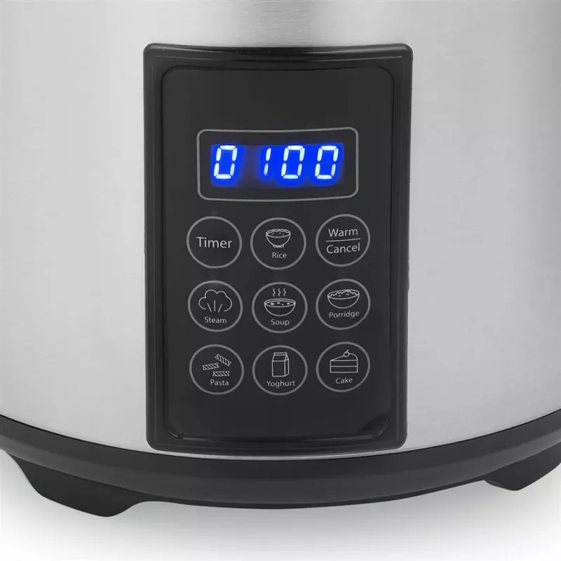 Tristar cuociriso e vaporiera digitale | RK-6138 | 900 W | 2,2 L | 7 programmi | grigio