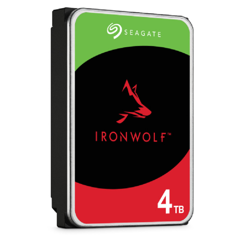 Bundle SEAGATE NAS HDD 4x4TB IronWolf 5400rpm 6Gb/s SATA 256MB cache 3,5 pollici 24x7 CMR per sistemi NAS e RAID rackmount nero