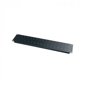 Vaddio Middle Atlantic - Piastra a sfondamento per connettore - verniciatura a polvere nera - 2U - 48,3 cm (19