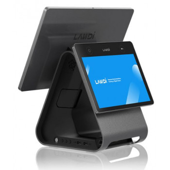 LANDI GLOBAL C20Pro-GMSECR - 4GB+64GB stampante 80mm - doppio display 15 pollici + 10.1 pollici PREMIUM CFD