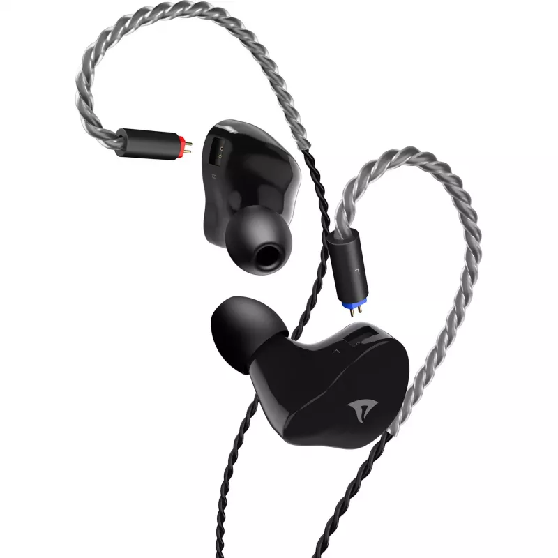 Sharkoon Stealthbite IEM headset gaming in-ear con microfono ad archetto rimovibile, USB-C/USB-A/3,5 mm, nero