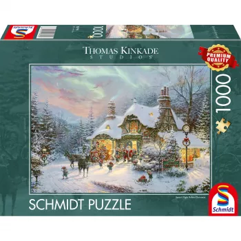 Schmidt Spiele Thomas Kinkade Studios: Santa's Night Before Christmas puzzle 1000 pezzi