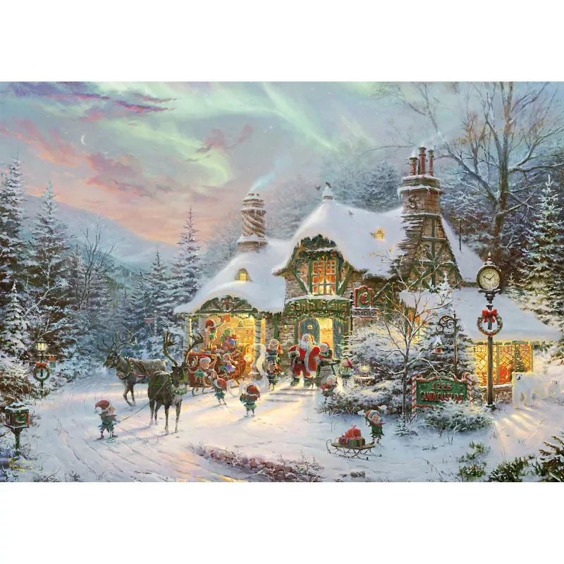 Schmidt Spiele Thomas Kinkade Studios: Santa's Night Before Christmas puzzle 1000 pezzi