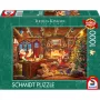 Schmidt Spiele Thomas Kinkade Studios: Santa Checks the Wishlist puzzle 1000 pezzi