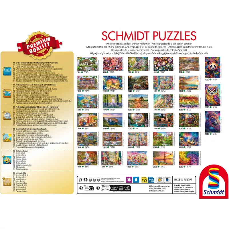 Schmidt Spiele Trio al chiaro di luna puzzle 1000 pezzi