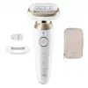 Braun Silk-épil 9 Flex SES9-011 epilatore 3D, uso bagnato e asciutto, bianco/oro
