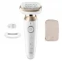 Braun Silk-épil 9 Flex SES9-011 epilatore 3D, uso bagnato e asciutto, bianco/oro