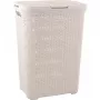 Curver Style cesto portabiancheria 60L effetto rattan in bianco