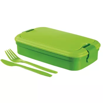 CURVER Lunch&Go contenitore rettangolare per alimenti con posate 1,4L verde