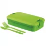 CURVER Lunch&Go contenitore rettangolare per alimenti con posate 1,4L verde