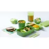 CURVER Lunch&Go contenitore rettangolare per alimenti con posate 1,4L verde