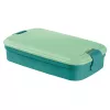 CURVER Lunch&Go contenitore rettangolare per alimenti con posate integrate, 1,4L, blu