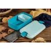 CURVER Lunch&Go contenitore rettangolare per alimenti con posate integrate, 1,4L, blu