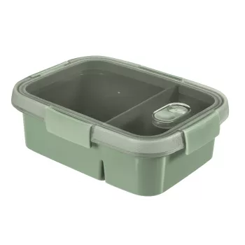 CURVER Smart Eco To Go Dual contenitori rettangolari per alimenti 0,9L (0,6L + 0,3L) Soft Green