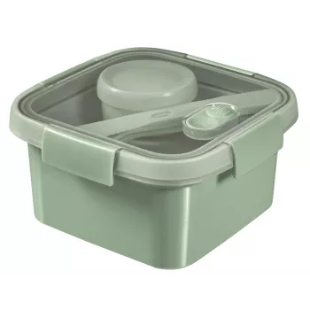 CURVER scatola contenitore Lunch Kit quadrata 1,1L Smart Eco To Go 16x16x9cm Soft Green