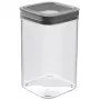 CURVER Dry Cube contenitore quadrato per alimenti 1,8L trasparente con coperchio grigio, ermetico e a tenuta stagna